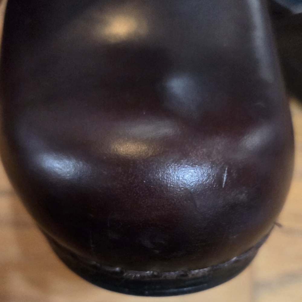 Dansko Burgundy Leather Slip-On Clog - Picture 4 of 9